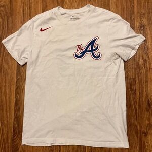 Nike Atlanta Braves Shirt Men Small Ronald Acua Jr Baseball #13‎